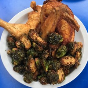 Gluten-free brussels sprouts and chicken from Fritzi Coop